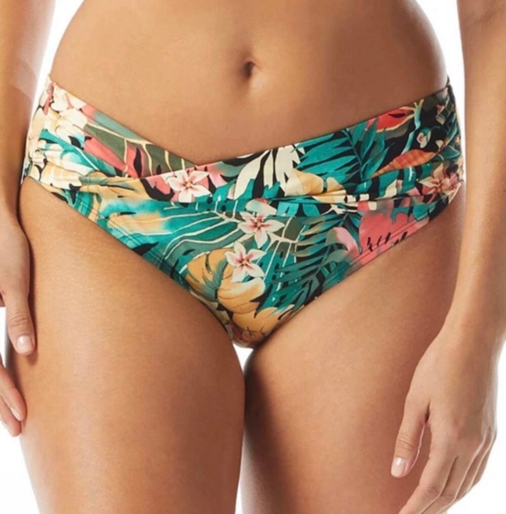 Coco Reef Passion Flower Star Banded Bikini Bottom XL NWT